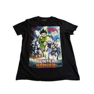 Hunter x Hunter‎ Anime Graphic Print T-Shirt Black Medium